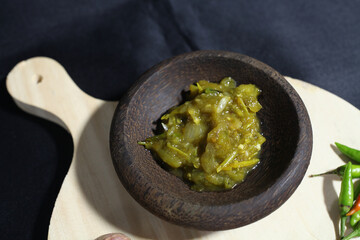 Green sauce from Indonesia