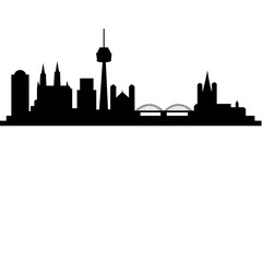 Obraz premium cologne (Germany) skyline silhouette