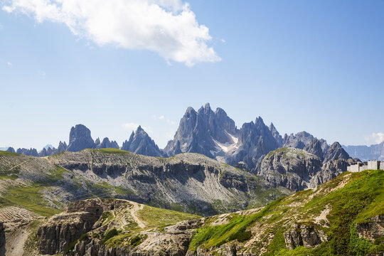 The Three Peaks of Lavaredo, symbol of the Dolomites in South Tyrol
