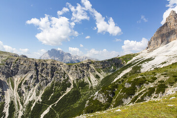 Fototapeta na wymiar The Three Peaks of Lavaredo, symbol of the Dolomites in South Tyrol