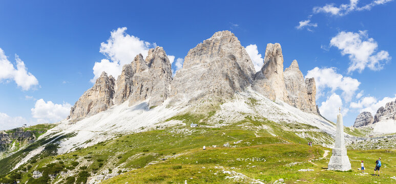 The Three Peaks of Lavaredo, symbol of the Dolomites in South Tyrol