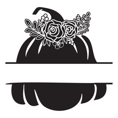 Pumpkin With Flower Monogram