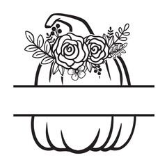 Pumpkin With Flower Monogram
