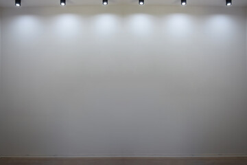 Full frame image of blank illuminated wall with copy space for your artwork visualisation.