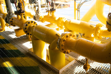 Oil and gas processing plant with pipe line valves.Steel pipelines and valves.Oil pipeline valves...