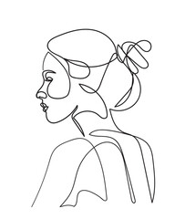 Female Back Continuous Line Drawing. Good for Prints, T-shirt, Banners, Slogan Design Modern Graphics Style