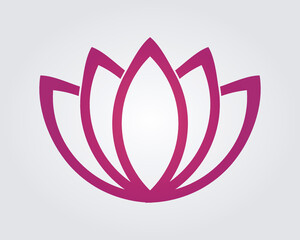 Lotus Flower logo Icon Vector
