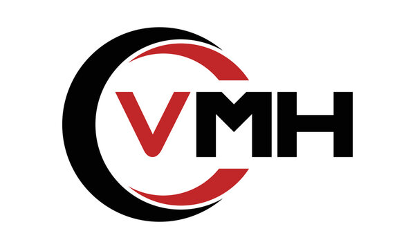 VMH swoosh three letter logo design vector template | monogram logo | abstract logo | wordmark logo | letter mark logo | business logo | brand logo | flat logo | minimalist logo | text | word | symbol