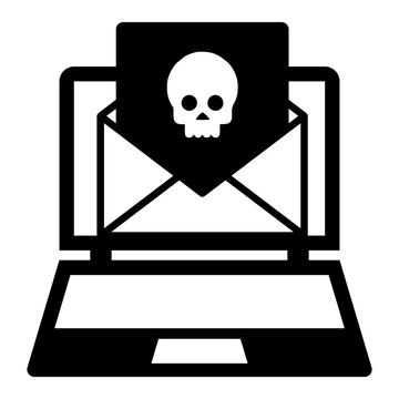 unwanted or unsolicited email Concept, Malware Spread vector icon design, White Collar Crime symbol, Computer crime Sign, security breakers stock illustration