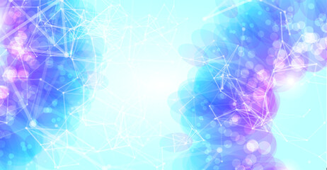 Colorful geometric background with plexus effect.