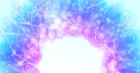 Colorful geometric background with plexus effect.