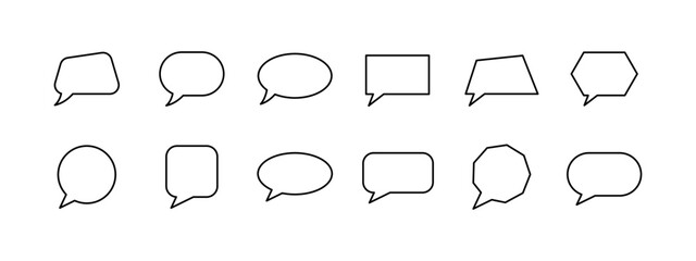bubble icons set.  Talk bubble speech icon. empty bubble vector. flat bubble vector.