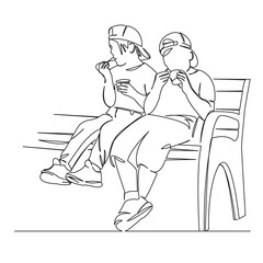 children eat ice cream