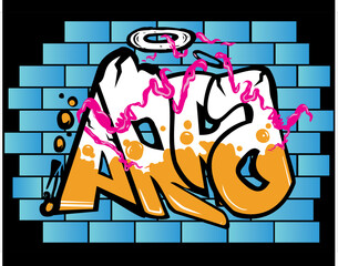 graffiti on the wall 