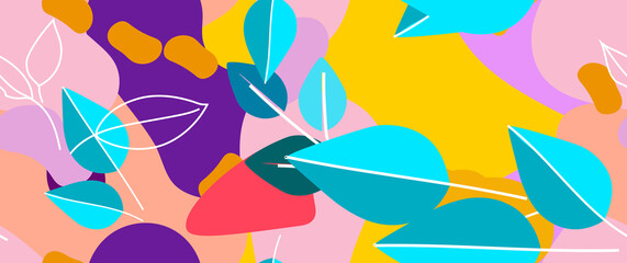 Bold Pattern Tropical Leaf Jungle Modern Motif