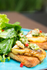 grilled chicken with vegetables