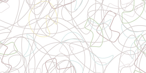 Chaotic Simple Seamless Pattern Textile One Line