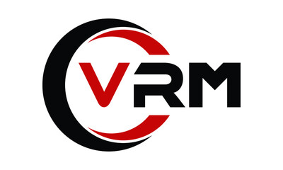 VRM swoosh three letter logo design vector template | monogram logo | abstract logo | wordmark logo | letter mark logo | business logo | brand logo | flat logo | minimalist logo | text | word | symbol