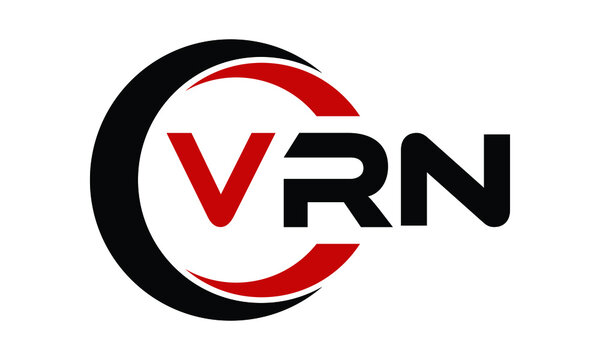 VRN swoosh three letter logo design vector template | monogram logo | abstract logo | wordmark logo | letter mark logo | business logo | brand logo | flat logo | minimalist logo | text | word | symbol