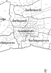 Thailand map southern province asia