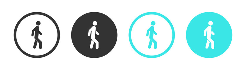 edit man walking icon. Create modify man walking sign button. Man walking icon. Vector.