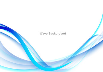 abstract stylish blue wave design background