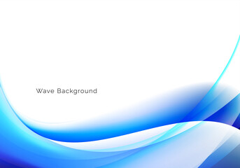abstract stylish blue wave design background