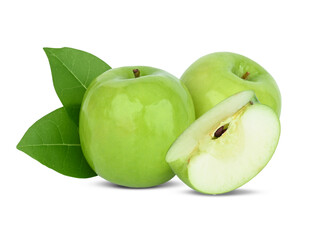 Green apple isolated on white background