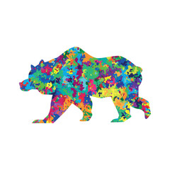 bear wall art digital shirt design Print