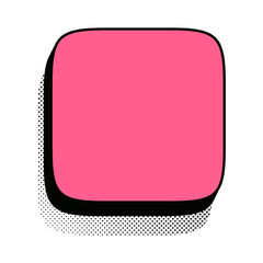 Sticker retro pink color style halftone shadow for sale banner, button, element design. Button icon. Vector 10 eps