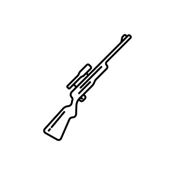 Hunting rifle icon - editable stroke