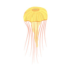 cartoon yellow jellyfish design