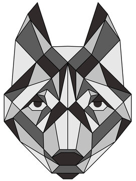 Face of husky. This image for design logo or illustration.