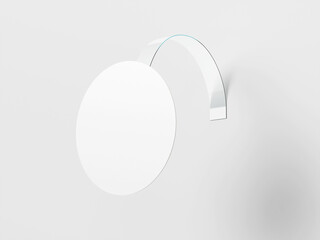 Advertising Round wobbler 3D rendering