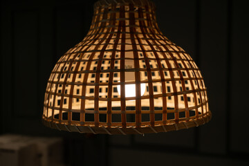 Ratten lamp with isoalted black background