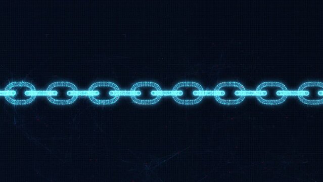 Digital cyber block chain concept background. Business technology and cryptocurrency financial theme. Technology and abstract concept.