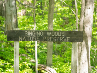 sign in the woods