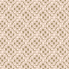 Geometric grunge texture. Seamless beige pattern.