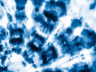 Blue Seamless Indigo Graphic Tie Dye . Repeated Blue Tie Dye Clothe Pattern. Seamless Grunge Bright Tie Dye Blue Print. Repeated Modern White Tie Dye Ink.