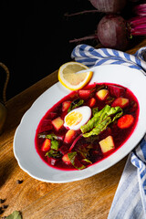 Polish beetroot soup (botwinka)