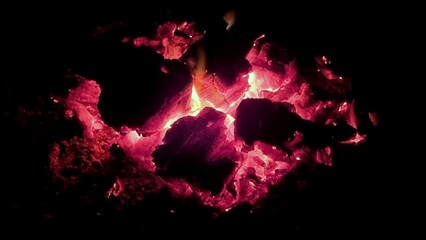 The embers of the campfire