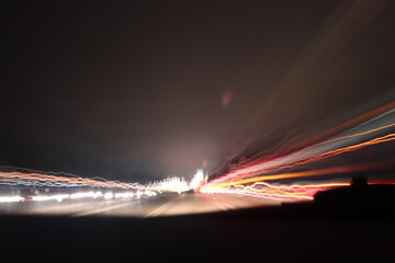 long time exposure city lights