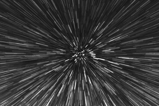 Gray black zoom perspective background. Abstract soft explosion effect. Centric motion pattern