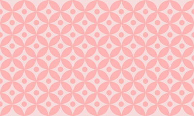 Pink geometric pattern background with circle.