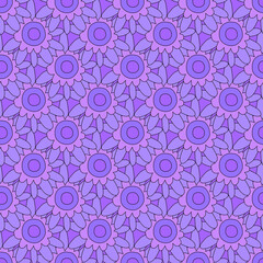 square vector seamless pattern - flower in hippie style.1970 good vibes.Funky and groovy 1970 daisy flower.Funky 1960 psychedelic ornament with floral.Kidcore kawaii wallpaper and fabric.Floral naive	