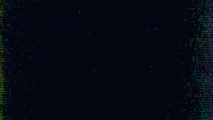 Glitch noise static television VFX. Visual video effects stripes background, CRT tv screen no signal glitch effect