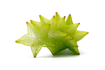 star fruit or carambola on white background