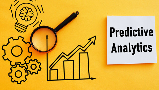 Predictive analytics is shown using the text
