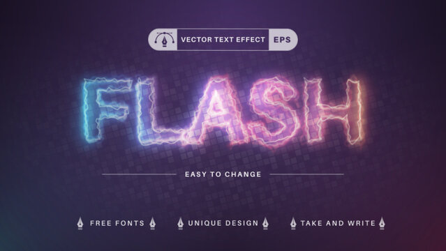 Flash - editable text effect,  font style graphic illustration