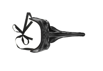 black plague mask isolated on white background